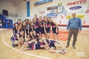 l'under 19 Lady in festa dopo la vittoria
